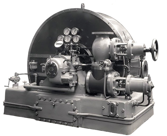 Turbine gedreven drukwaterpomp voor centrifuge aandrijving 