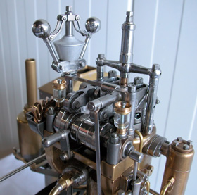 Model stoommachines van verschillende bouwers