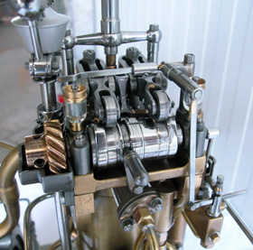Model stoommachines van verschillende bouwers