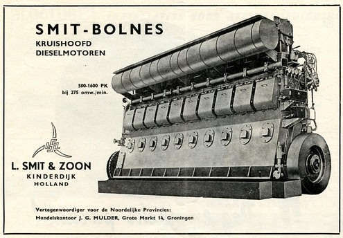 In 1949 kwam de eerste gelaste Bolnes-dieselmotor in productie