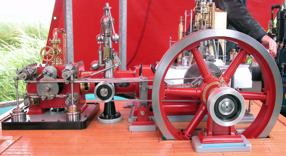 Model stoommachines van verschillende bouwers