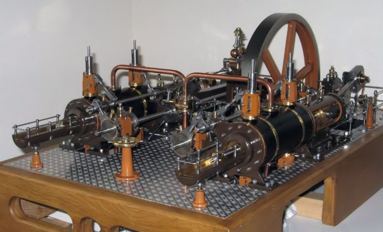 Model stoommachines van verschillende bouwers