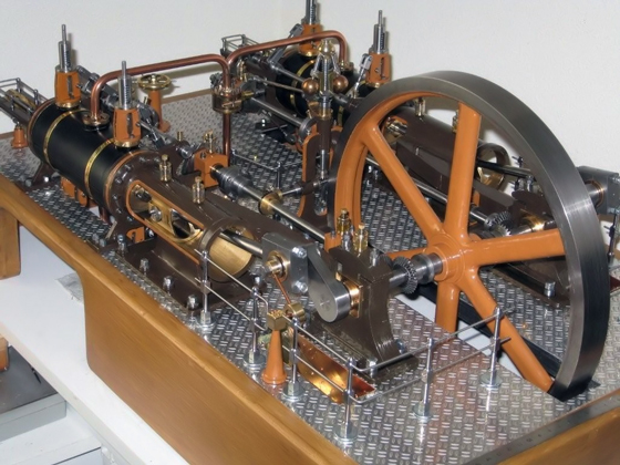 Model stoommachines van verschillende bouwers